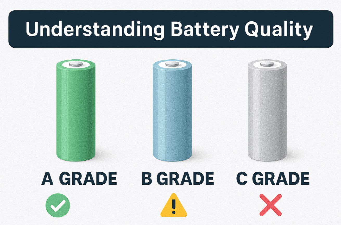Battery Cell Grades Explained: A vs B Grade Lithium Cells – What You Need to Know