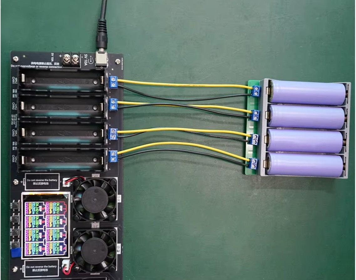 21700 Adapter Module for 8-Channel Lithium Battery Tester (4-Slot Base) - lithium-ion battery cell photo 2
