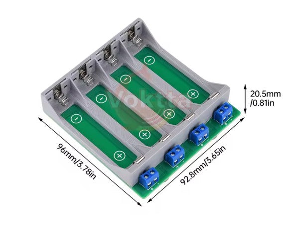 21700 Adapter Module for 8-Channel Lithium Battery Tester (4-Slot Base)