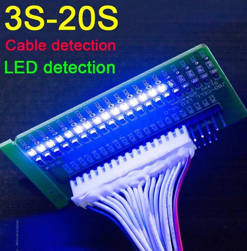 3S to 20S LED Battery Detection Board for Li-ion & LiFePO4 Packs - battery building product