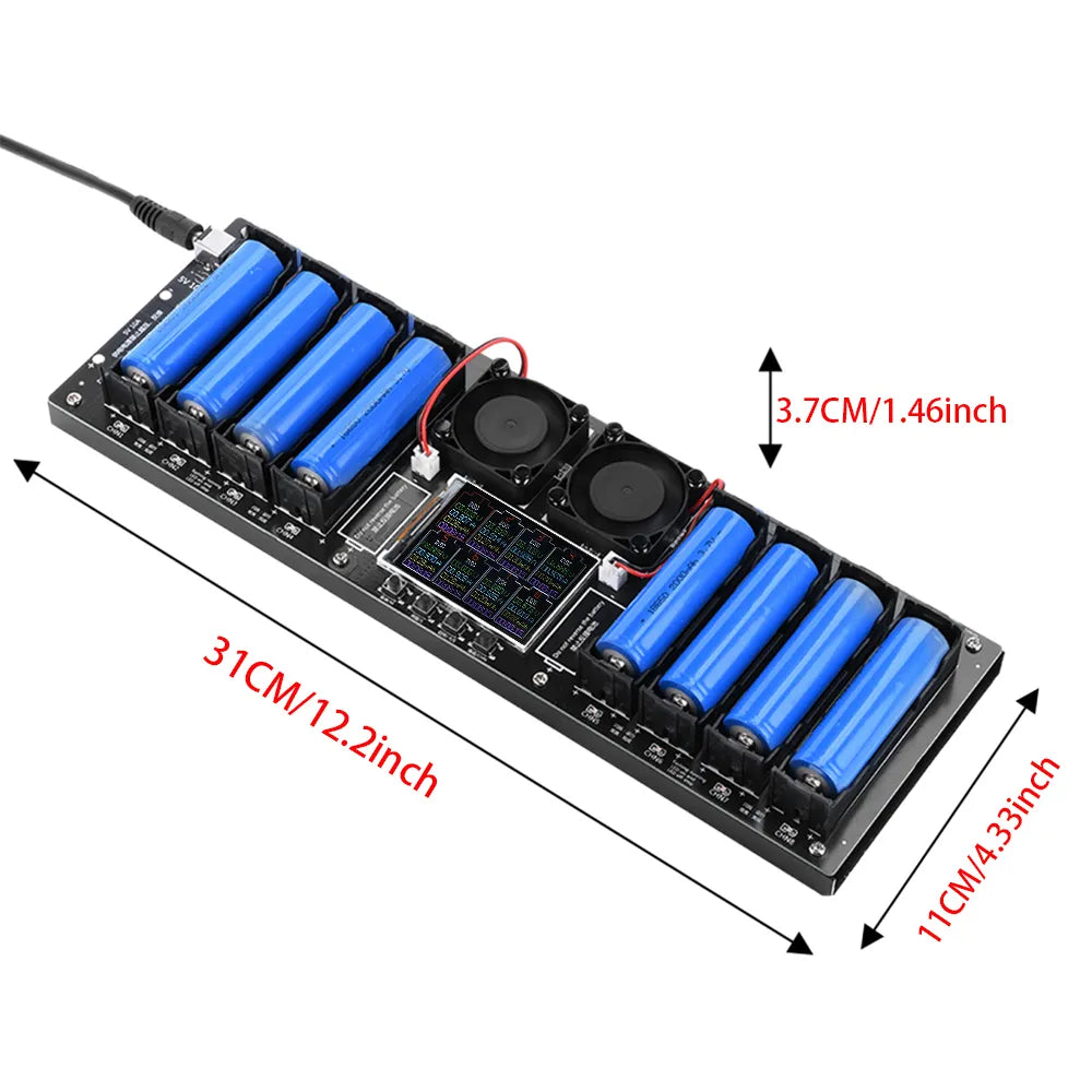 Smart Cell 8-Channel Tester/Charger for 18650/21700 cells