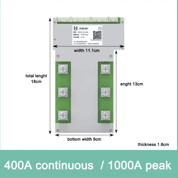 ANT 400A Smart Bluetooth BMS – 20S to 30S, 1000A Peak - Li-ion