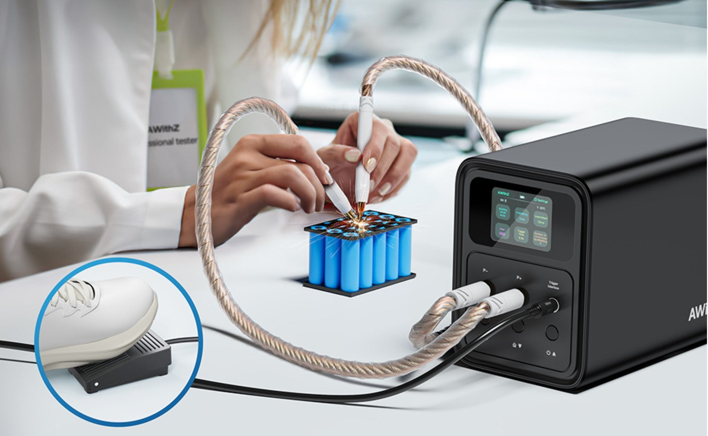 AWithZ P90C Spot Welder โ 56.8kW, 999 Gears, 0.6mm Capacity