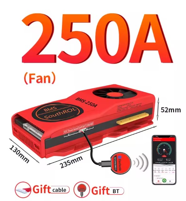 Daly 250A-FAN, LiFePo4 8S 24V BT