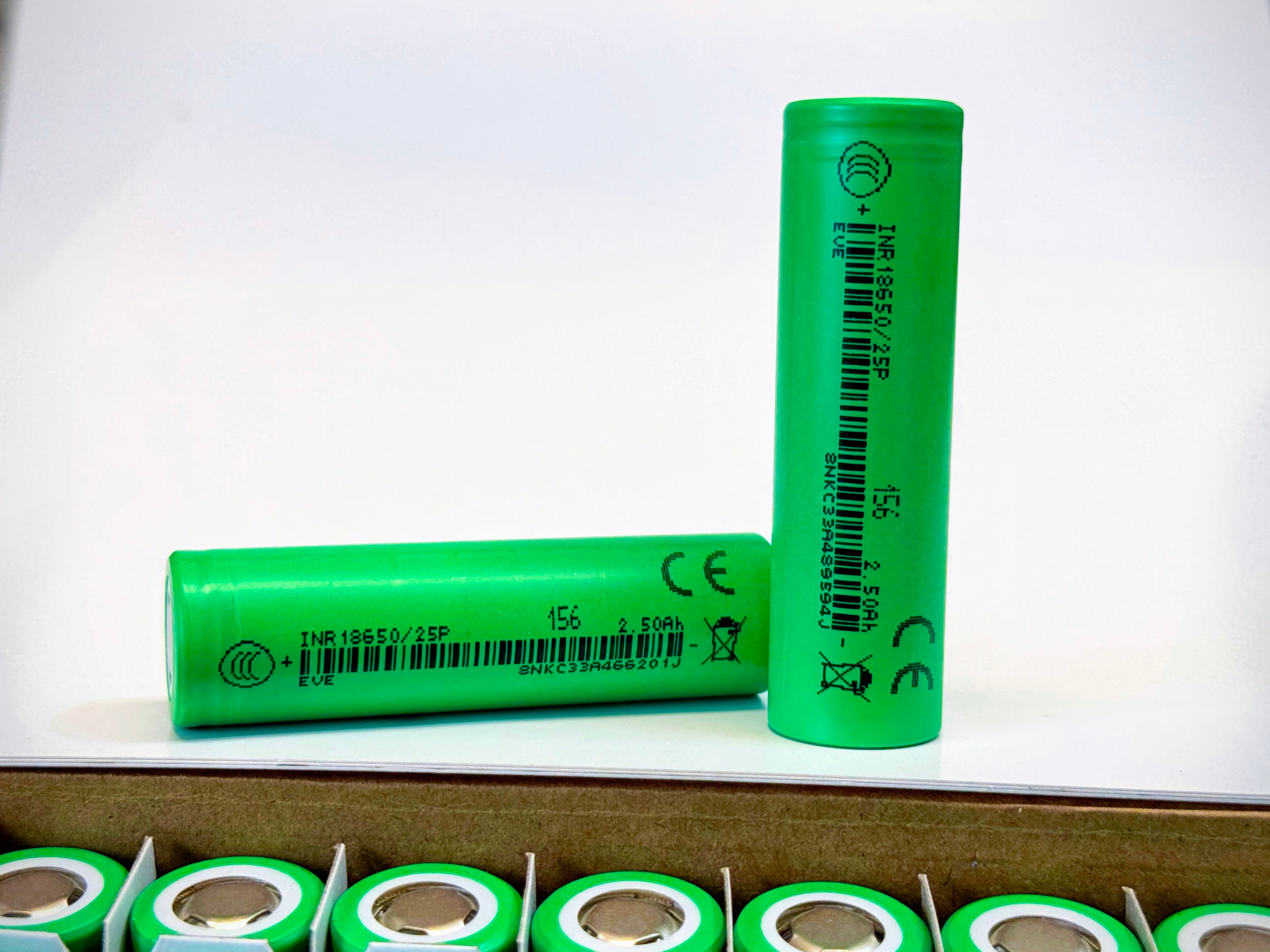 EVE 25P 18650 Battery – 2500mAh, 20A