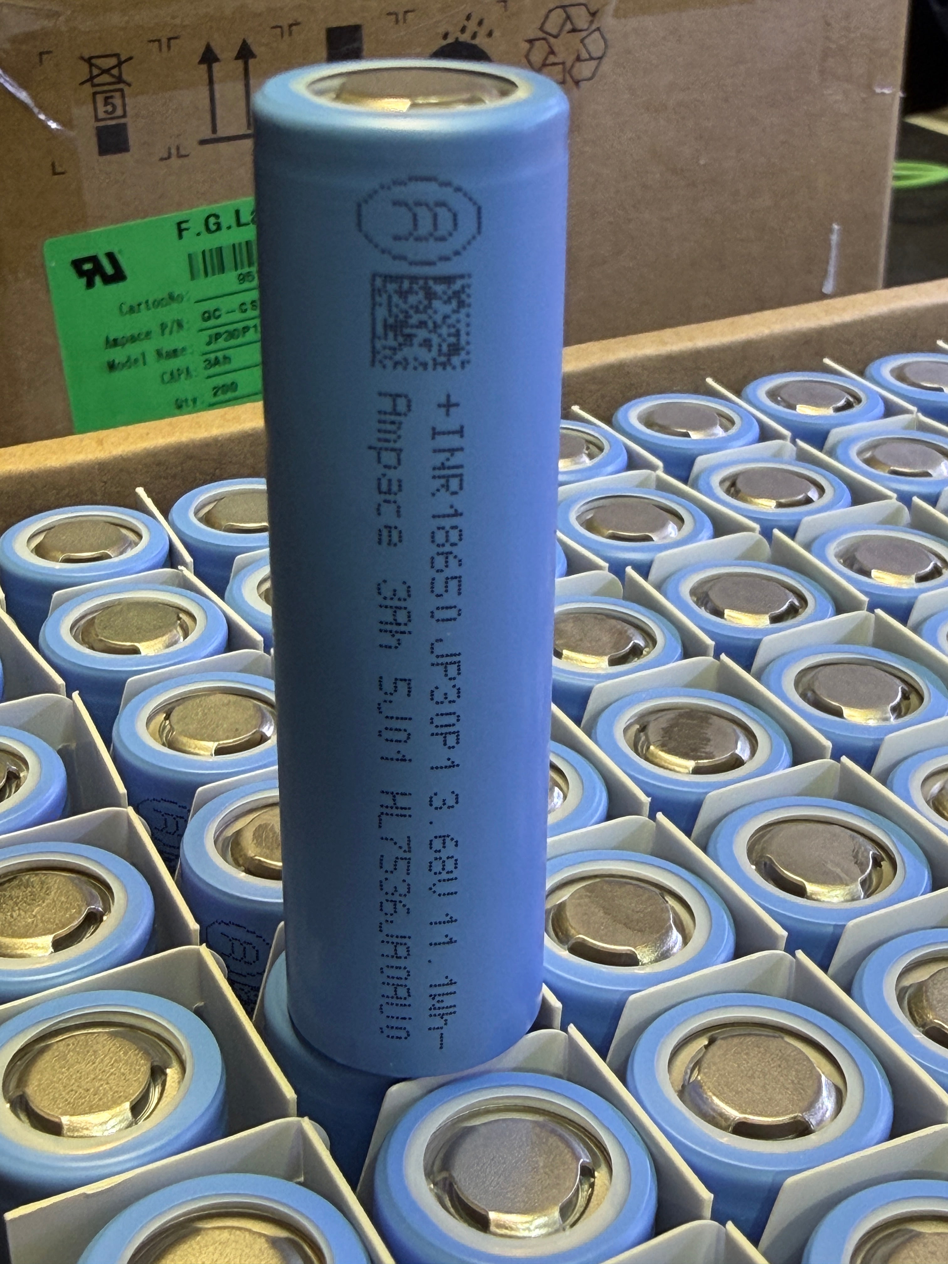 Ampace JP30P1 18650 3000mah 56A Battery Cell - Tabless Cell