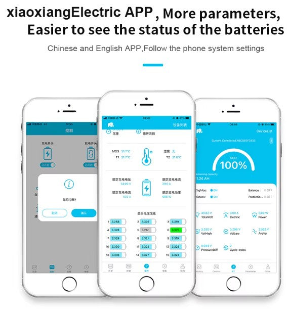 JBD 6-8S 100A Smart BMS with UART & Bluetooth for Li-ion