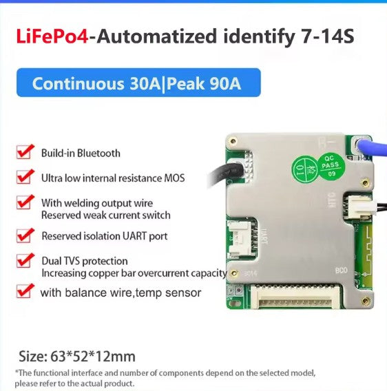 JBD BMS 30A LiFePO4 – Smart Battery Management System