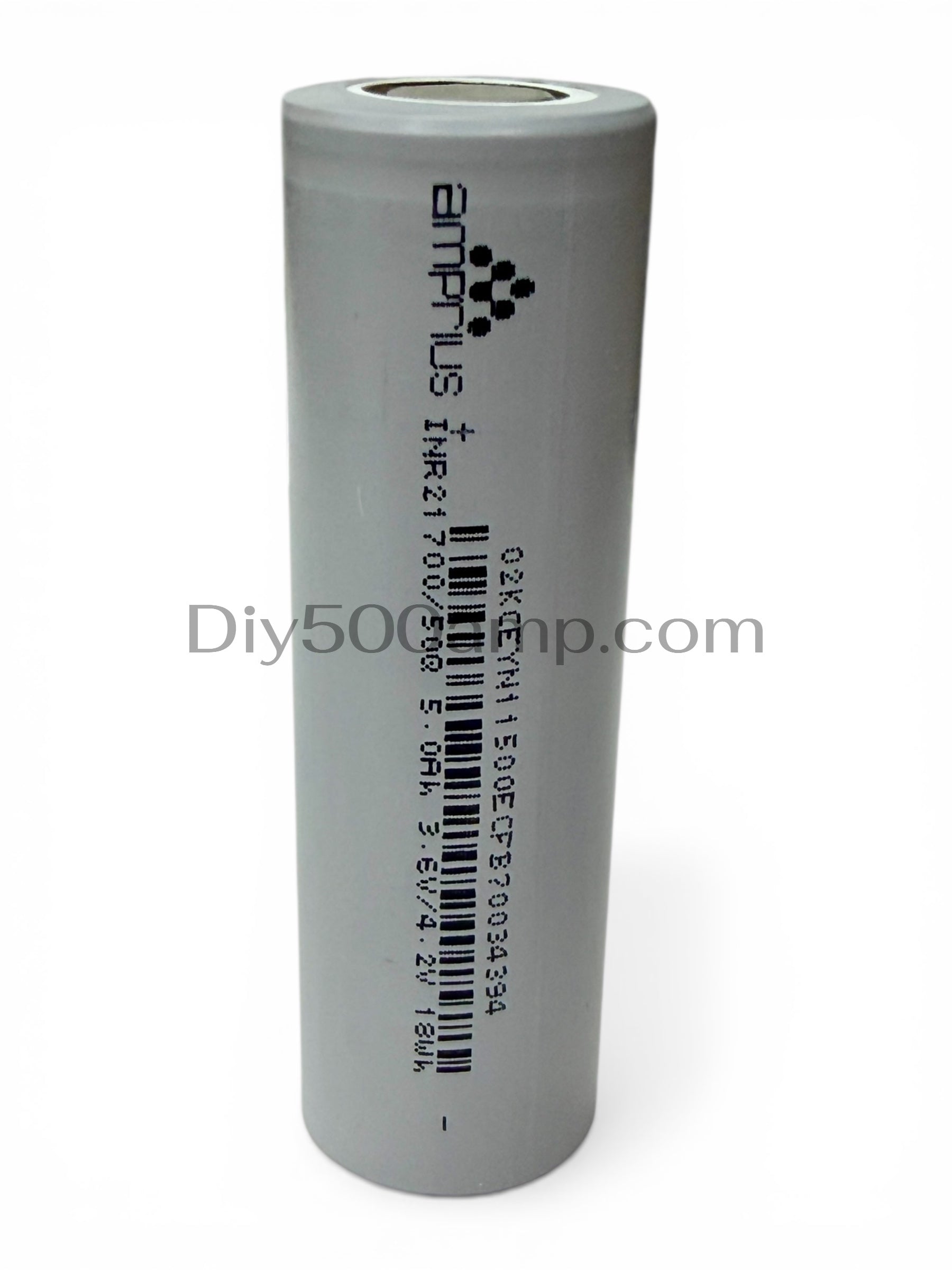 Amprius 21700 50Q 5000mAh tabless battery cell, upright front view