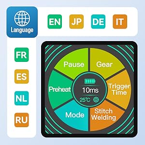 AWithZ H5 Mini Spot Welder – 5000 mAh Battery, 0–0.35 mm Welding, TFT Display