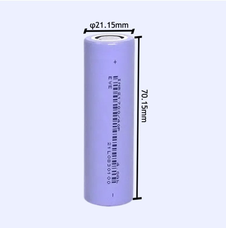 EVE 40P 21700 4000mAh 50A Battery, detail view 4