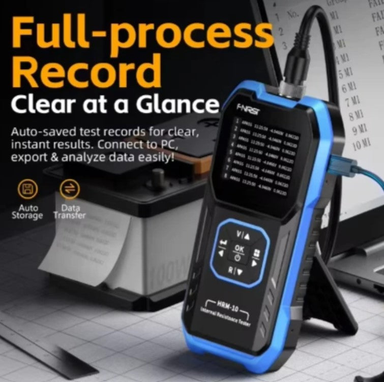 FNIRSI HRM-10 Premium Battery Tester Kit with Clamp