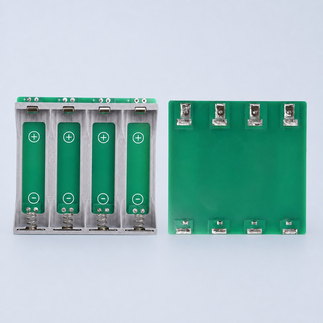 Four-slot 18650 and 21700 battery tester holder assembly, Connector-Finished
