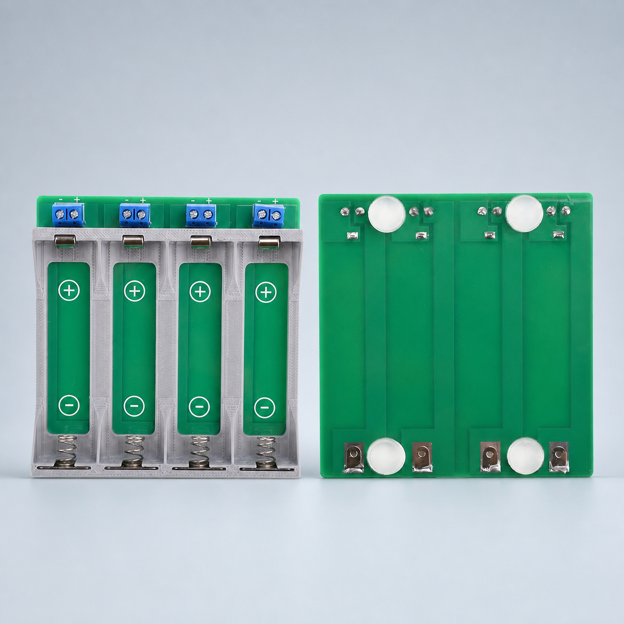 Four-slot 18650 and 21700 battery tester holder assembly, Wiring-Finished