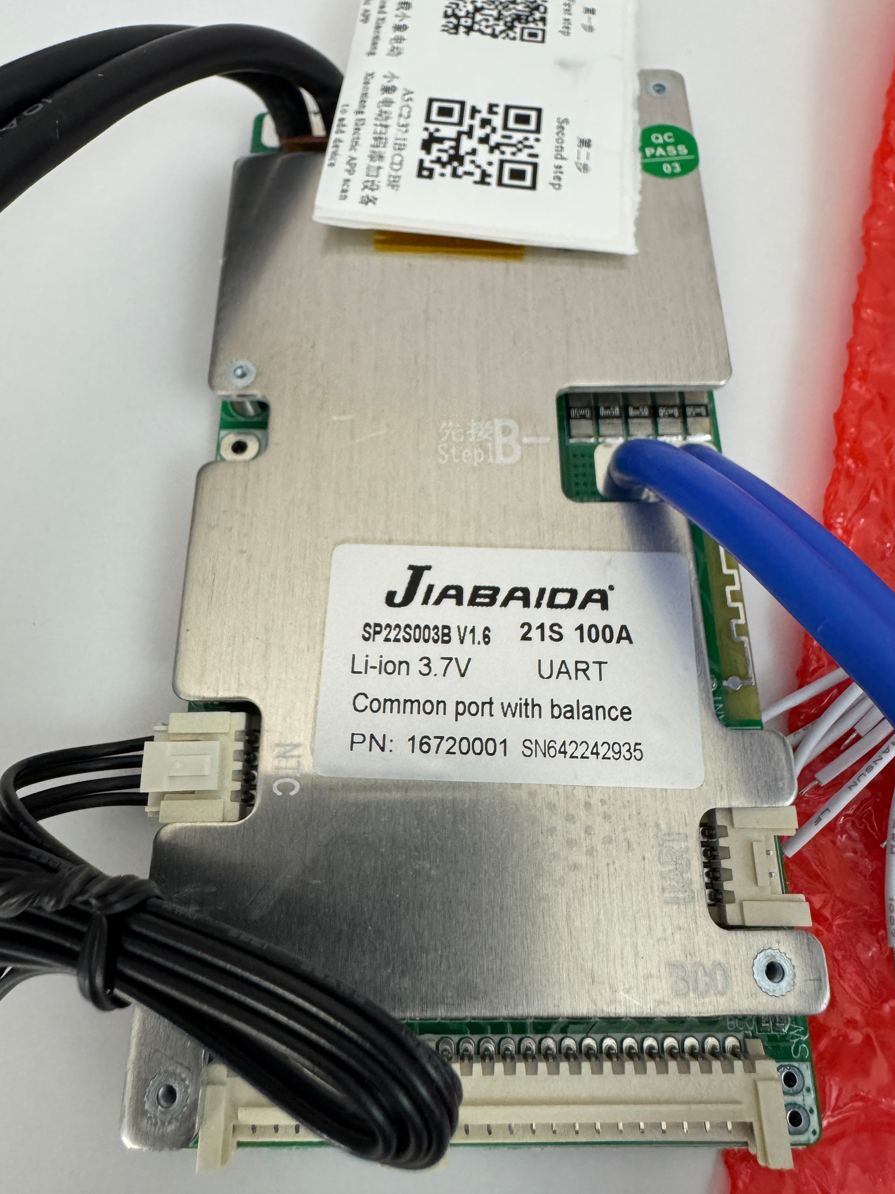 JBDBMS Smart BMS BT UART 100A 6-21S, detail view 3