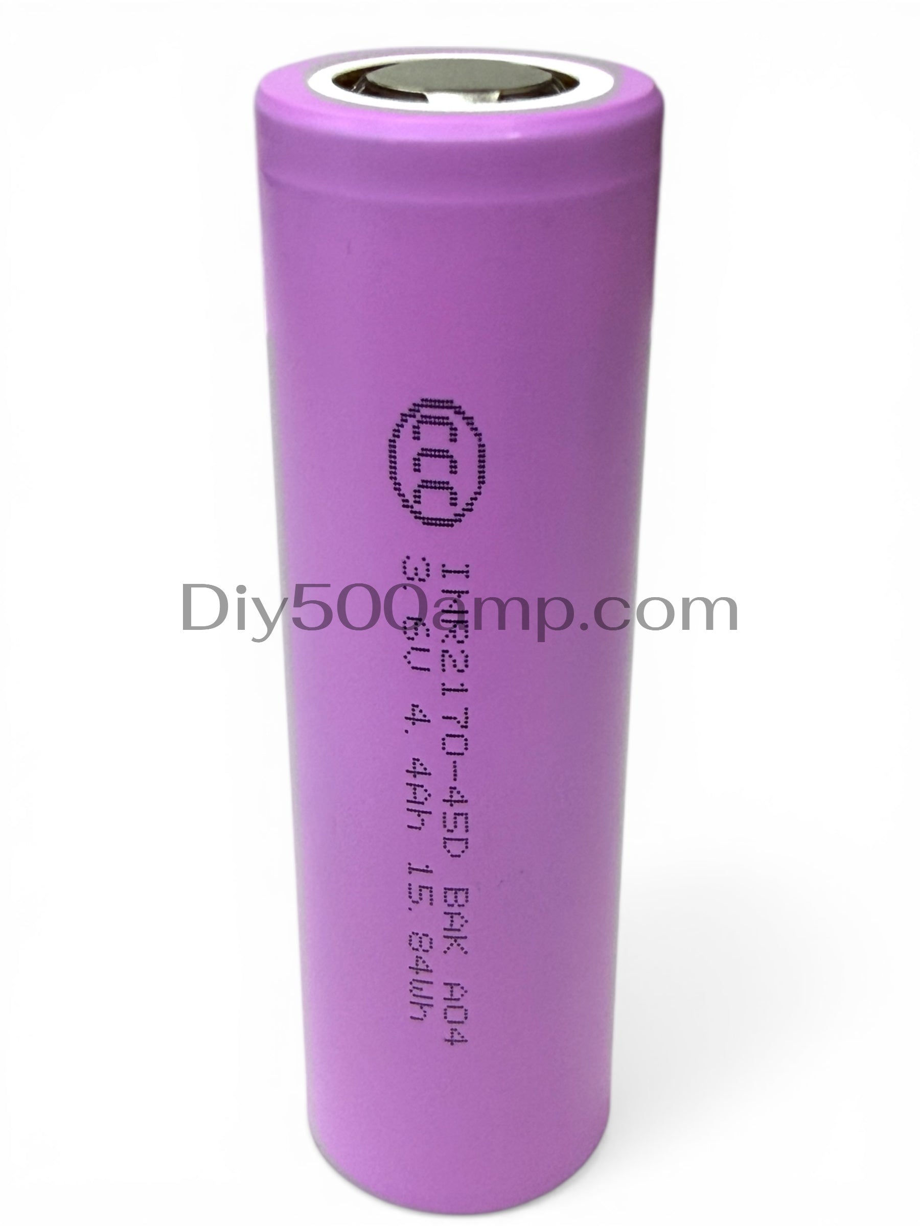 LG INR21700-45D 4400mAh lithium-ion battery cell, upright front view