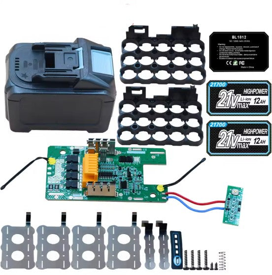 BL18120 15x21700 Battery Case + 50A BMS for Makita 18V (DIY Kit)