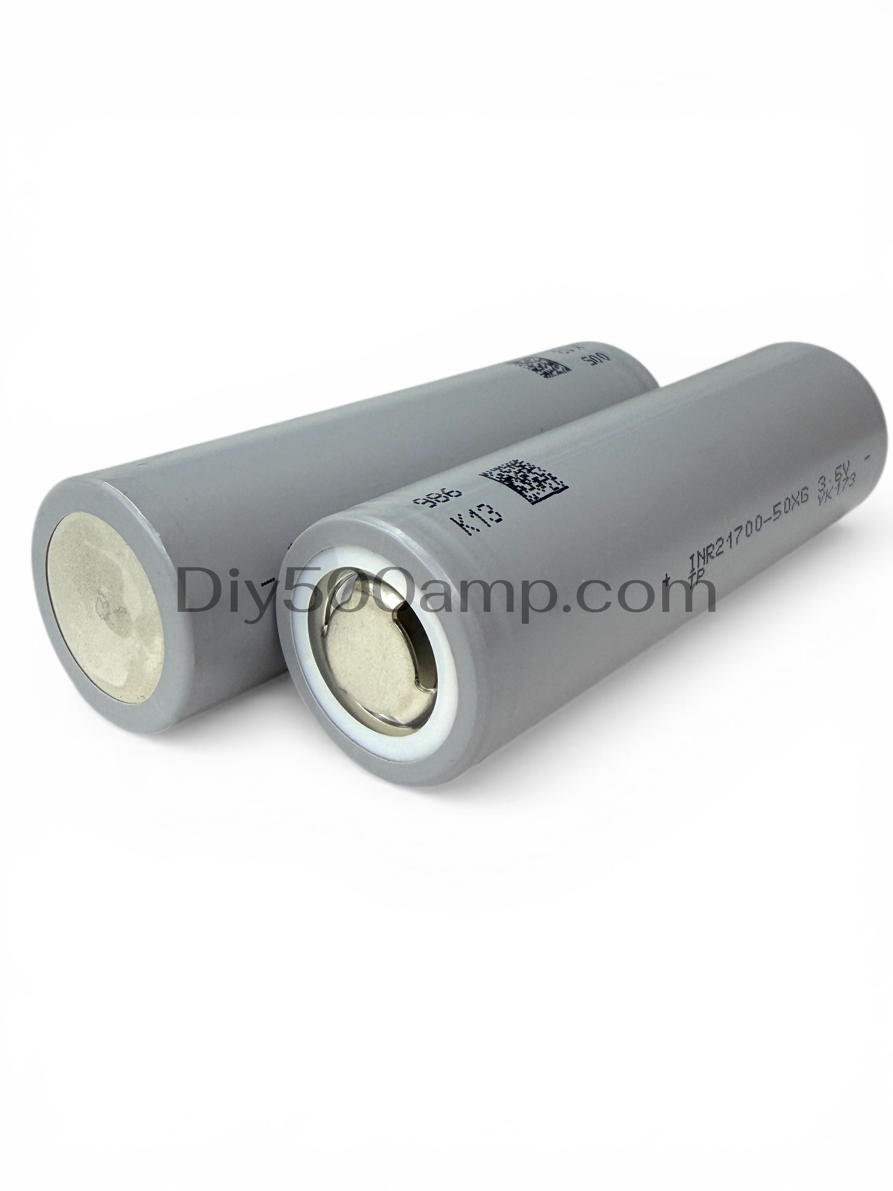 Reliance RS50 21700 5000mAh 70A tabless lithium-ion battery cells, angled side view