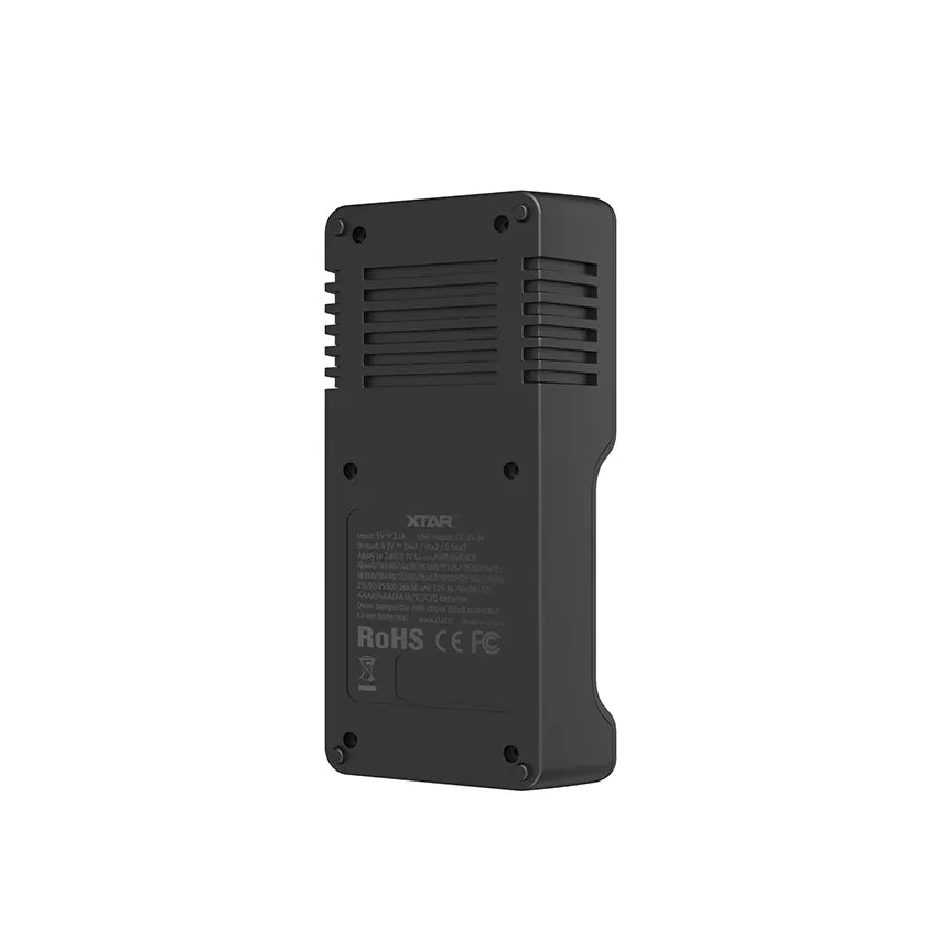 XTAR VC2SL battery charger, rear view