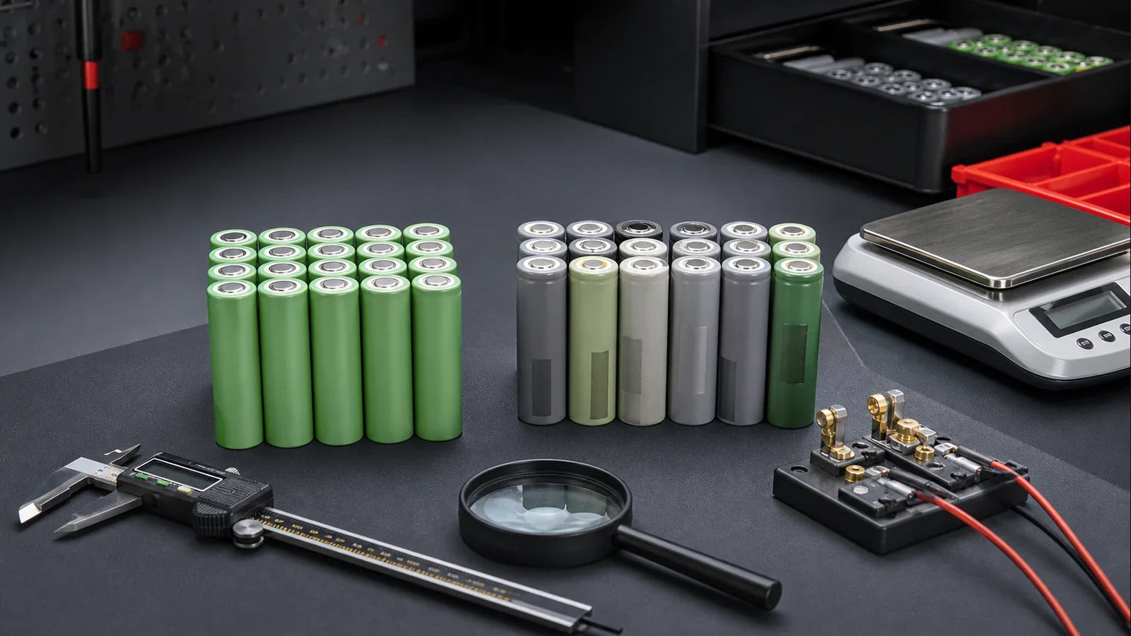 Inspection tools used to screen suspicious and Grade B lithium-ion cells