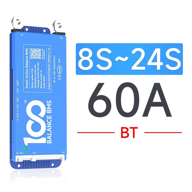 Daly Smart Active Balance BMS with Bluetooth (4S–24S) | UART / CAN | 60A–200A