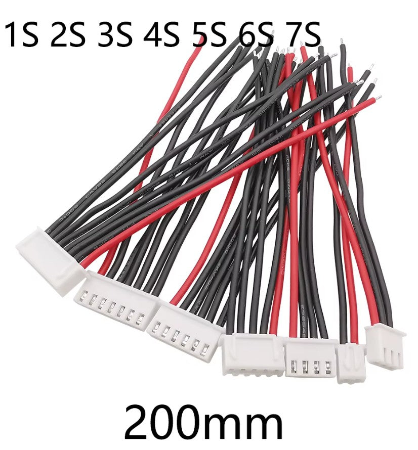 JST-XH 7-Pin Balance Connector with 22AWG Silicone Wire – 200mm - battery building product