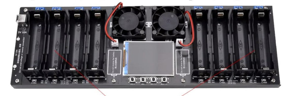 Smart Cell 8-Channel Tester/Charger for 18650/21700 cells