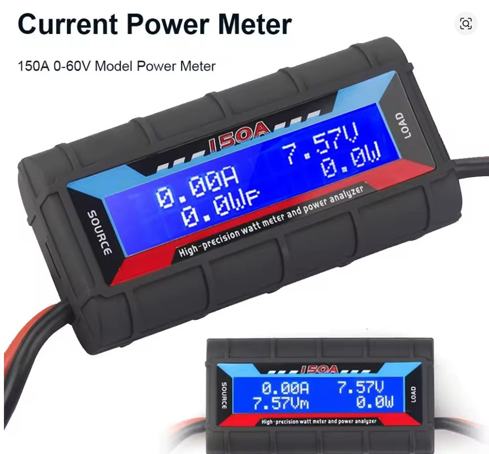 High Precision 150A Digital Watt & Amp Meter – RC Battery Analyzer with LCD Backlight