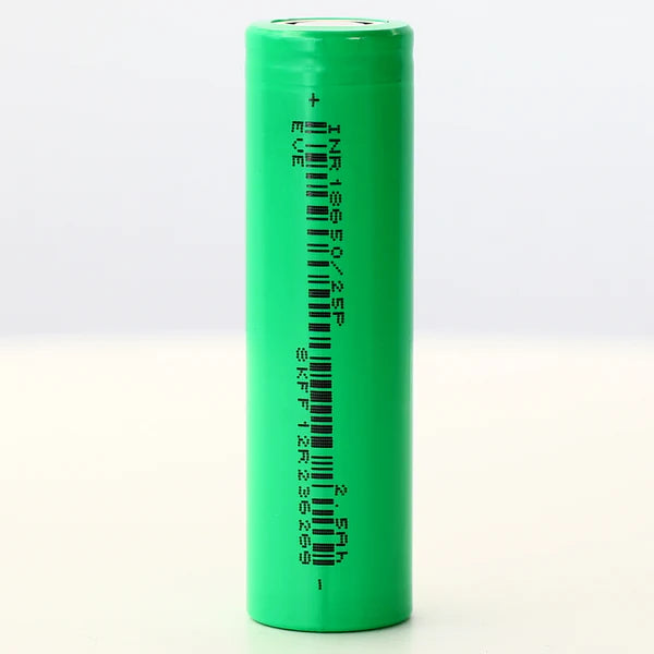 EVE 25P 18650 Battery – 2500mAh, 20A High-Performance Cell in stock