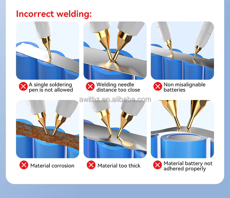 AWithZ WP158 Spot Welding Pens – Premium Copper Handheld Electrodes for Battery Building, detail view 4