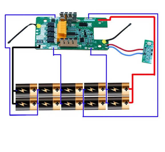 BL18120 15x21700 Battery Case + 50A BMS for Makita 18V (DIY Kit)