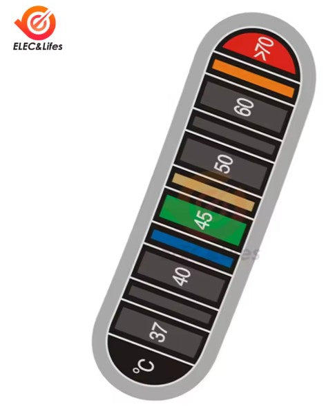 Stick-On Temperature Indicator Strip (37–70°C Range) - battery building product