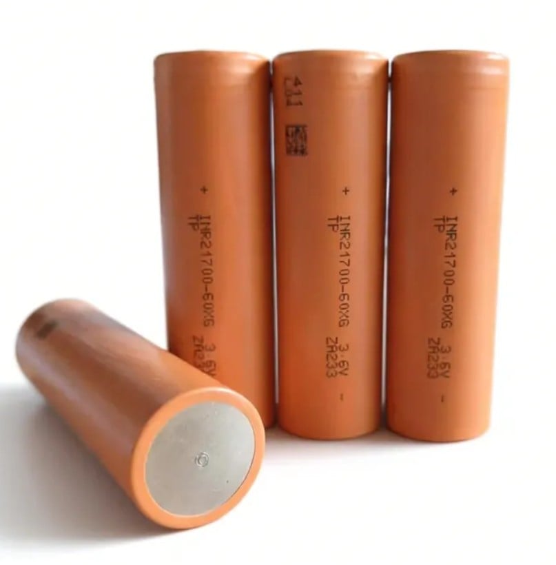 TENPOWER 60XG 21700 6000mAh 60A lithium-ion battery cell group photo