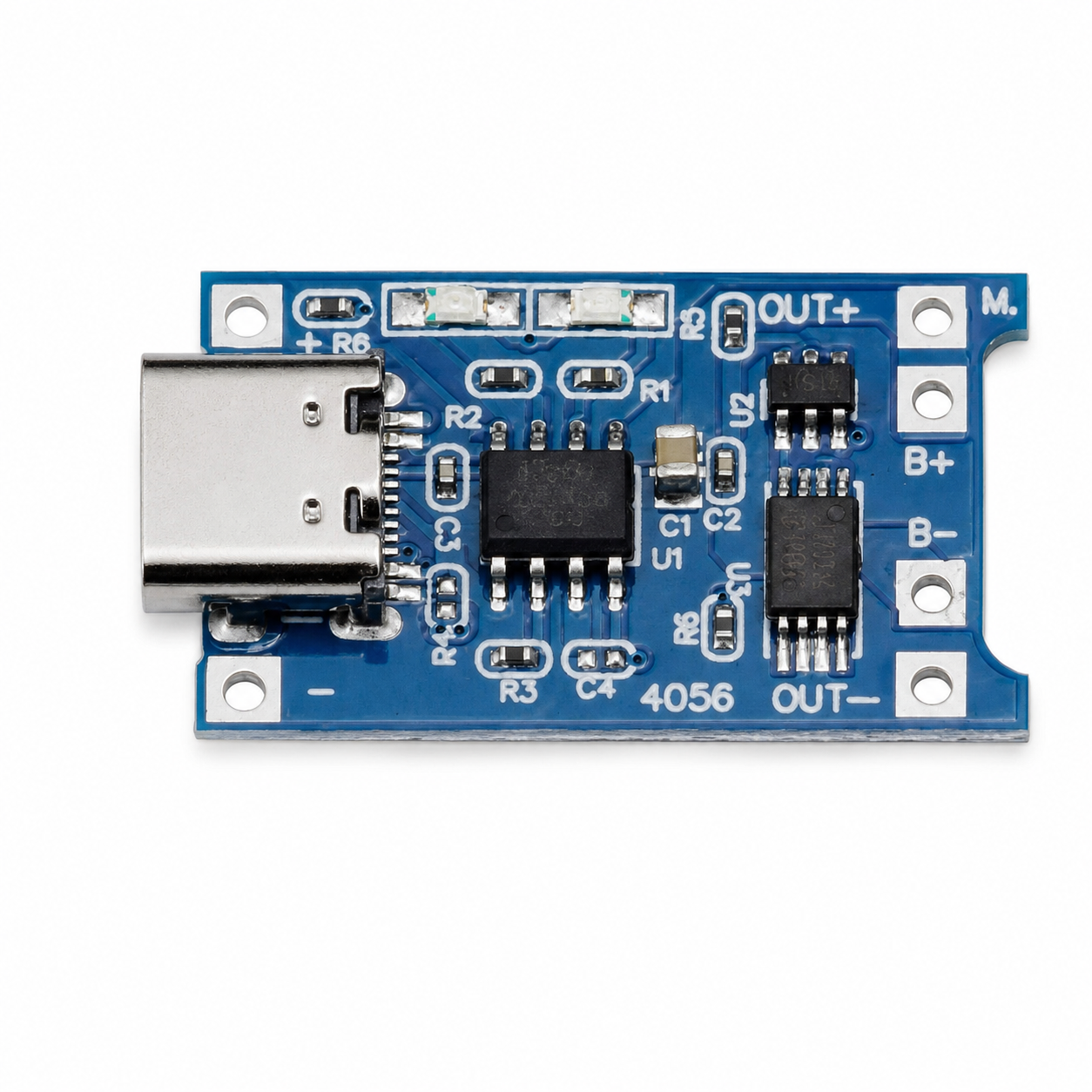 TP4056 USB-C 1A single-cell lithium-ion charger and protection board