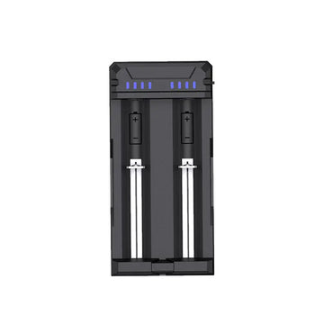 XTAR FC2 USB-C two-bay battery charger, front view