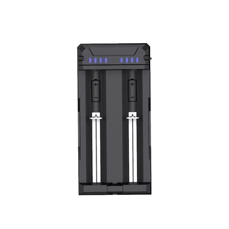 XTAR FC2 USB-C two-bay battery charger, front view