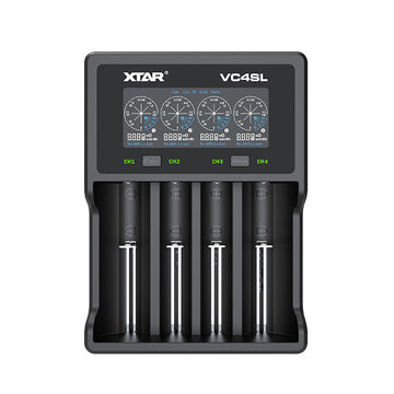 XTAR VC4SL four-bay LCD battery charger and analyzer