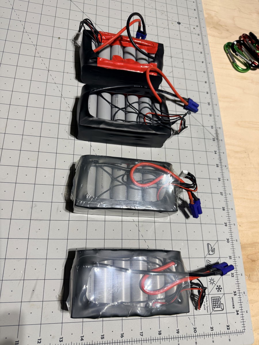 Customer 6S2P 21700 battery pack installed for RC flight testing